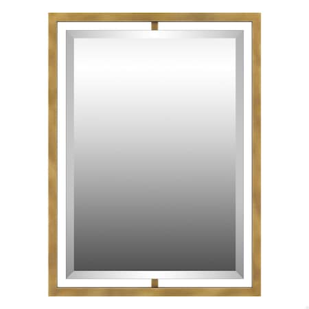 Quoizel Marcos Weathered Brass Framed Mirror QR1857WS